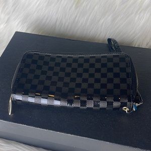 Black patent leather wallet